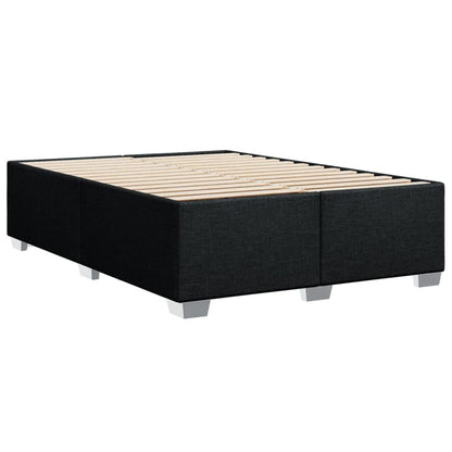 vidaXL Polster Doppelbett Bettgestell Stoff schwarz 140x190cm