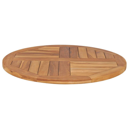 vidaXL Teak Massiv Tischplatte - Rund 70cm 2.5cm Dick