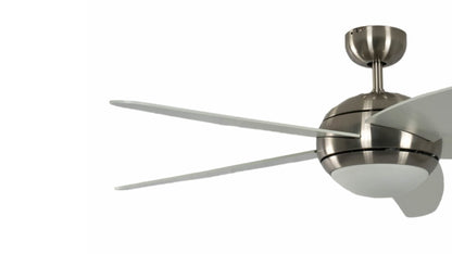 Pepeo Melton Deckenventilator 132cm Nickel/Weiss mit Licht