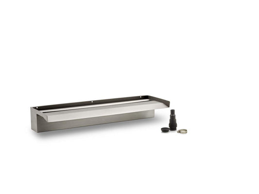 OASE Waterfall XL 60 Edelstahl-Wasserfall für Mauern: Rechteckiger Edelstahl-Wasserfall zur Integration in Mauern, der einen dekorativen Wasserschleier erzeugt.