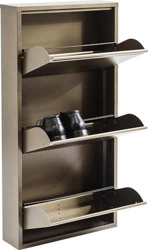 Kare Design Caruso Schuhschrank Bronze - Schmal