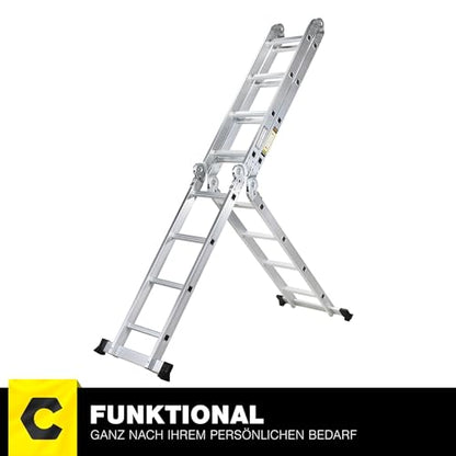 CRAFTFULL CF-104A Aluminium Mehrzweckleiter - 4x3 Sprossen