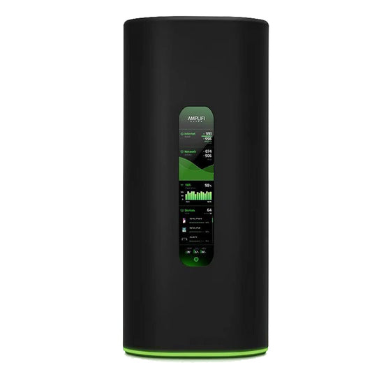 Ubiquiti AmpliFi Alien WiFi6 Router AFI-ALN-R. Schwarzer, hoher Zylinder. Bietet drahtloses WiFi 6 Netzwerk für Heim- & Büronutzung.