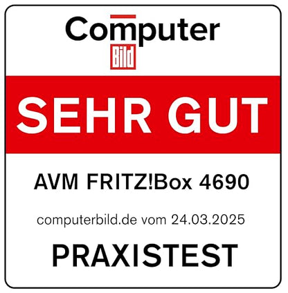 Fritz!Box 4690 Wi-Fi 7 Mesh Router mit 10 Gbit/s - Deutsch