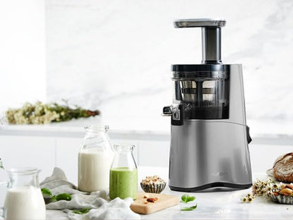 HUROM H-AA Slow Juicer Kaltpressentsafter – Dunkelsilber