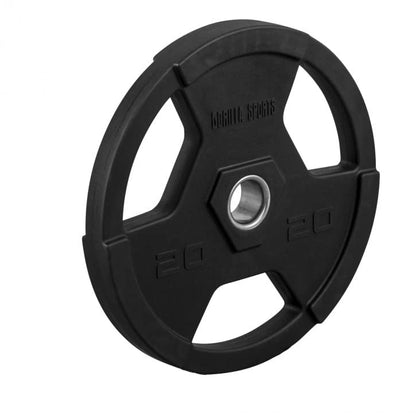 GORILLA SPORTS Olympia Hantelscheibe – 10kg Tri-Grip 50mm