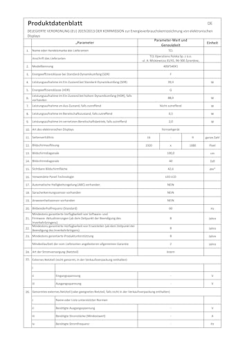 TCL 40SF540 Smart TV, 40 Zoll, Full HD, HDR, Fire OS