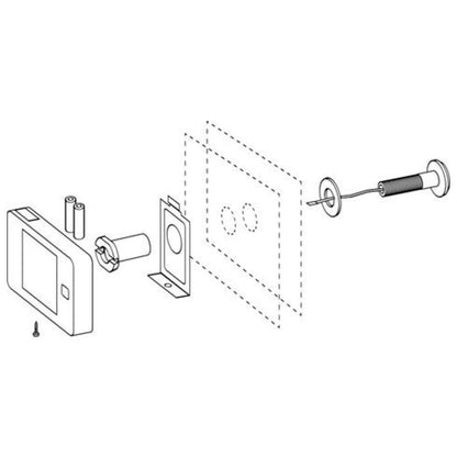 BURG-WÄCHTER DG 8100 Digitaler Türspion - ohne Nachtsicht Schwarz
