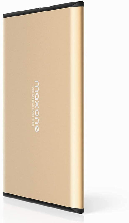 Maxone Externe Festplatte 500GB 2,5 Zoll USB 3.0 Rosegold, ultraschlankes kratzfestes Aluminiumgehäuse