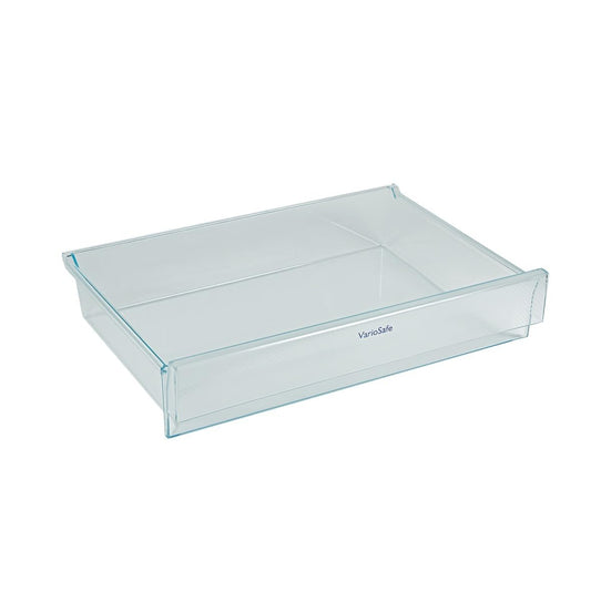 Liebherr 9791652 Kühlschrank Gemüseschublade, transparente, rechteckige Kunststoffschublade zur Lagerung von Gemüse und Obst im Kühlschrank.