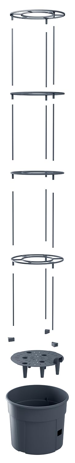 Tymar Tomatentopf mit Rankhilfe und Wasserspeicher, 5er-Set, 40 cm