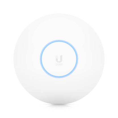 Ubiquiti Networks U6 Pro WiFi 6 Access Point PoE 4.8 Gbit/s – Weiss. Rundes, weißes Gerät zur Erweiterung des WLAN-Netzwerks per PoE.