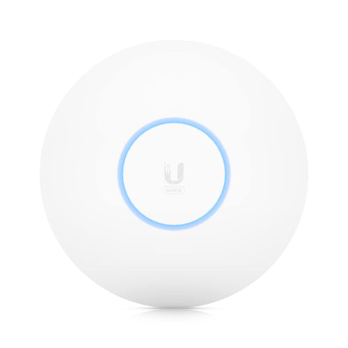 Ubiquiti Networks U6 Pro WiFi 6 Access Point PoE 4.8 Gbit/s – Weiss. Rundes, weißes Gerät zur Erweiterung des WLAN-Netzwerks per PoE.