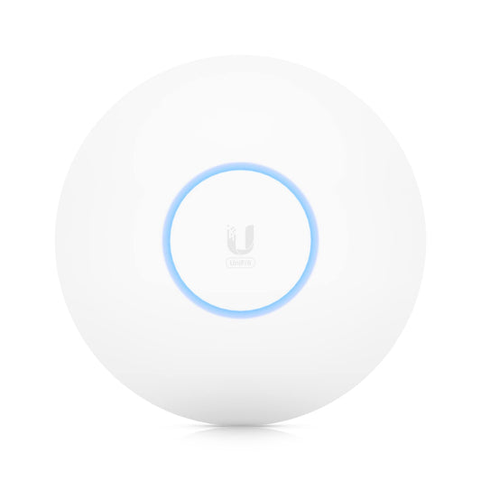 Ubiquiti Networks U6 Pro WiFi 6 Access Point PoE 4.8 Gbit/s – Weiss. Rundes, weißes Gerät zur Erweiterung des WLAN-Netzwerks per PoE.