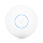 Ubiquiti Networks U6 Pro WiFi 6 Access Point PoE 4.8 Gbit/s – Weiss. Rundes, weißes Gerät zur Erweiterung des WLAN-Netzwerks per PoE.