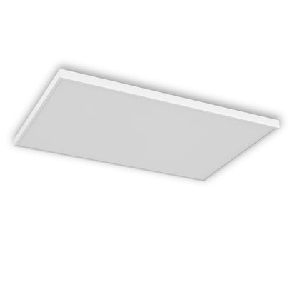 Infrarot Deckenheizung - 660W, 105.5x60.5cm, Thermostat. Flaches, weißes Paneel wärmt Räume per Infrarot von der Decke.