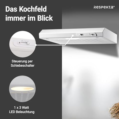 Respekta DH520WL Unterbau-Dunstabzugshaube - 50 cm