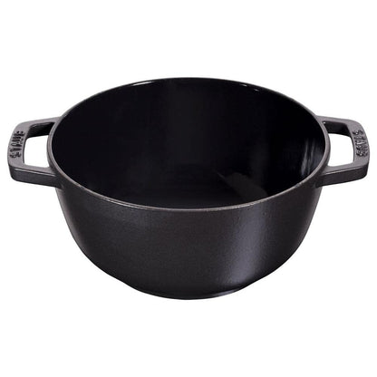 STAUB Fondue Set Gusseisen 16 cm 1.1 l Schwarz – für Käse und Fleisch
