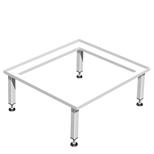 Universal Waschmaschinen-/Trocknersockel verstärkt ohne Ablage - 20 cm. Grauer Unterbau erhöht Geräte auf komfortable Arbeitshöhe.