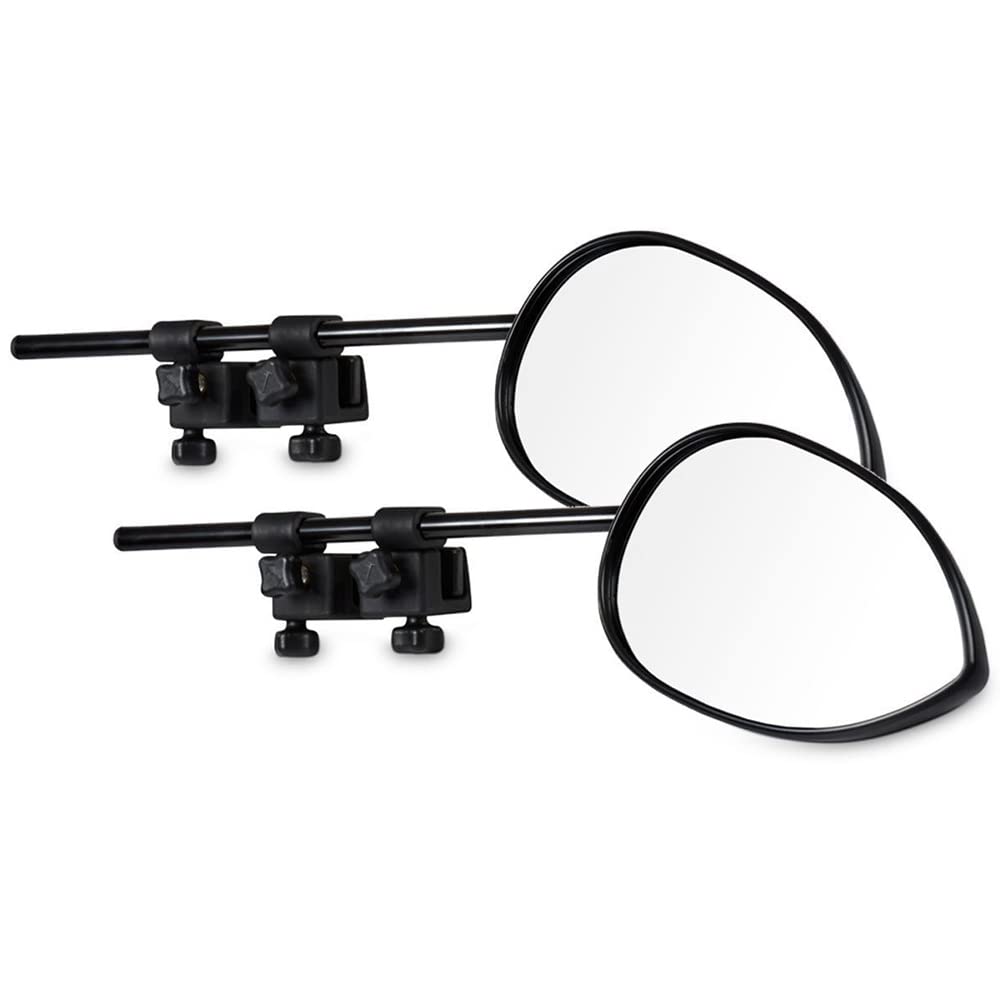 Milenco Aero 4 Mirror Convex XXL Universalspiegel - Weiss 2er-Set. Konvexe Spiegel zur Sichtfelderweiterung im Anhängerbetrieb.