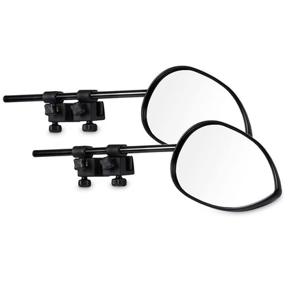 Milenco Aero 4 Mirror Convex XXL Universalspiegel - Weiss 2er-Set. Konvexe Spiegel zur Sichtfelderweiterung im Anhängerbetrieb.