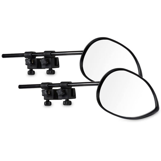 Milenco Aero 4 Mirror Convex XXL Universalspiegel - Weiss 2er-Set. Konvexe Spiegel zur Sichtfelderweiterung im Anhängerbetrieb.