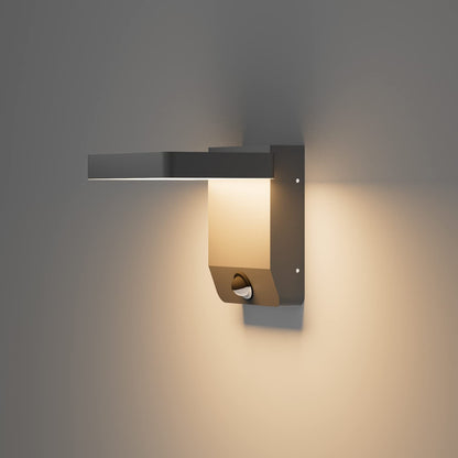 K-Bright LED Aussenwandleuchte Rechteck – Dunkelgrau IP65