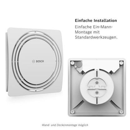 Bosch Leiser Badlüfter 1900 DH W100 – Sensor Timer 100mm