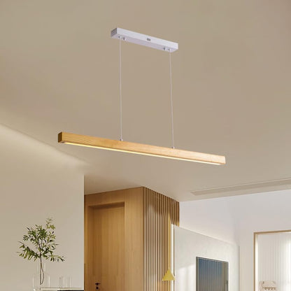 Pinrutar Holz LED Pendelleuchte - dimmbar Esstisch L100CM 36W
