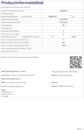 GOODRIDE SW608 SNOWMASTER Winterreifen - 215/65 R16 98H