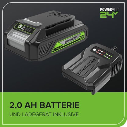 Greenworks G24PSHK2 Akku 2-in-1 Stabheckenschere & Hochentaster