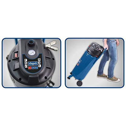Scheppach HC51V Kompressor 50L ölfrei vertikal mit Druckluft-Set