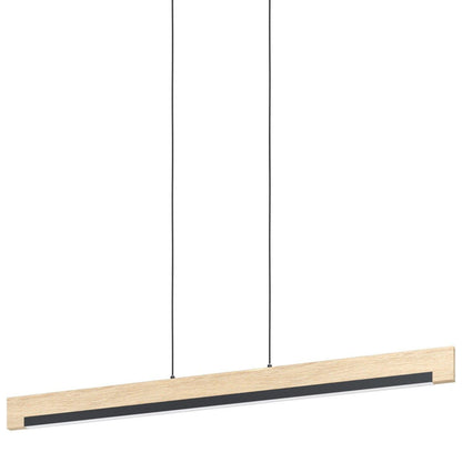 EGLO Camacho LED Pendelleuchte - 1-flammig Schwarz/Natur