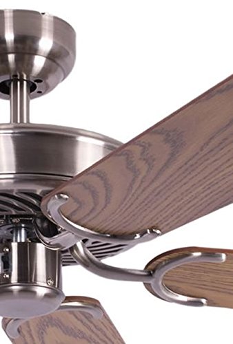 Potkuri Deckenventilator ohne Licht – Gealtert Silber, 132 cm