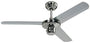 Westinghouse Lighting 7826340 Deckenventilator Industrial Chrom 3-Flügel, 3-flügelig. Dient der Luftzirkulation und Kühlung in hohen Räumen.