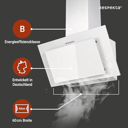 Respekta CH33060WB Dunstabzugshaube kopffrei - Weiss 60 cm
