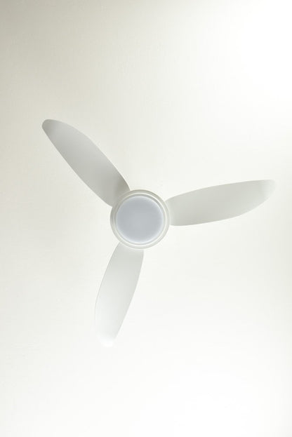 PEPEO Raja Deckenventilator mit Beleuchtung – Weiss 122cm