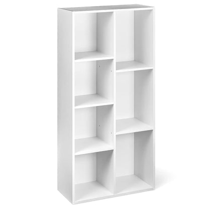 Amazon Basics Bücherregal mit 7 Fächern, weiss, 50 x 24 x 106 cm – Standregal aus Holzwerkstoff