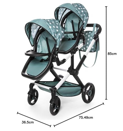Bayer Design Twin XEO Zwillingspuppenwagen 26758AA mit Tasche