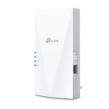 TP-Link RE780X WiFi 6 WLAN Verstärker Repeater - AX3000, weißer, rechteckiger Steckdosenrepeater zur Reichweitenerweiterung.