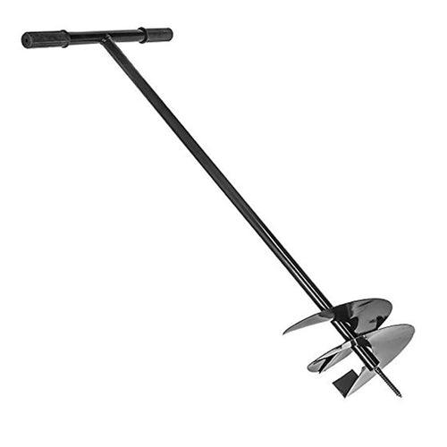 AGROHIT Handerdbohrer Ø 250 mm, Gartenbohrer aus Stahl, 105 cm mit gummierten Griffen