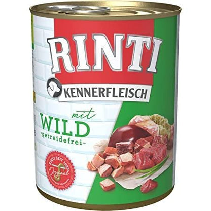 Rinti Kennerfleisch Multipack Hundefutter Rind & Wild 24x800g