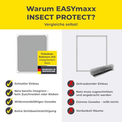 EASYmaxx Insect Protect Teleskop-Fliegengitter – weiss ausziehbar 2er-Set