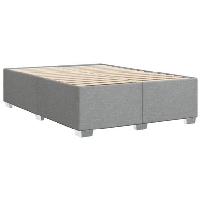 vidaXL Polsterbett Doppelbett Hellgrau Stoff 140x190cm