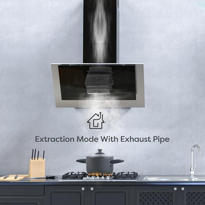 CIARRA CBCB6736C Dunstabzugshaube Kopffrei 60cm Schwarz