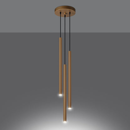 SOLLUX lighting Pastelo Pendelleuchte - 3-flammig Stahl