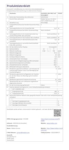 MEDION 19 Zoll HD Fernseher 12V mit Triple Tuner - MD 819000