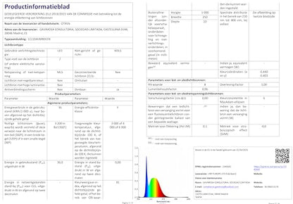OTREN LED Deckenpanel 100x25cm Dimmbar - Fernbedienung