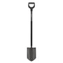 Fiskars Gärtnerspaten spitz, Ergonomic, Borstahl, 125 cm – grau-schwarzer Stahlschaft mit D-Griff