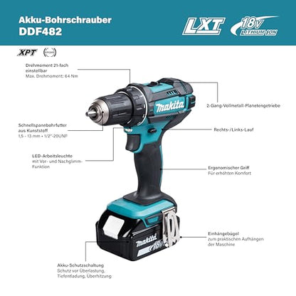 Makita DDF482Z Akku-Bohrschrauber 18V ohne Akku/Lader